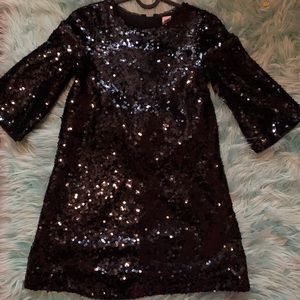 Girl’s size Medium Gap navy blue sequinned sparkle dress. Worn once!